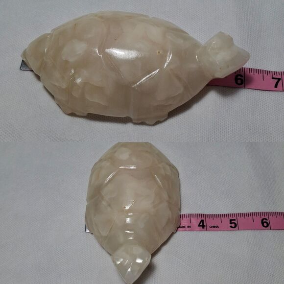 Vintage Carved Onyx Turtle Figure Paperweight - Picture 10 of 10